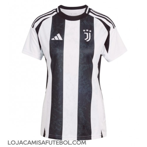 Camisa de Futebol Juventus Equipamento Principal Mulheres 2024-25 Manga Curta